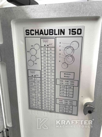 Tornio convenzionale per metalli d'occasione SCHAUBLIN 150 2 assi 20690-019