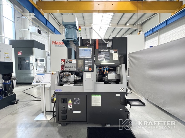 Tornio CNC fantina mobile per metalli d'occasione TSUGAMI B0206E-II 6 assi 90181